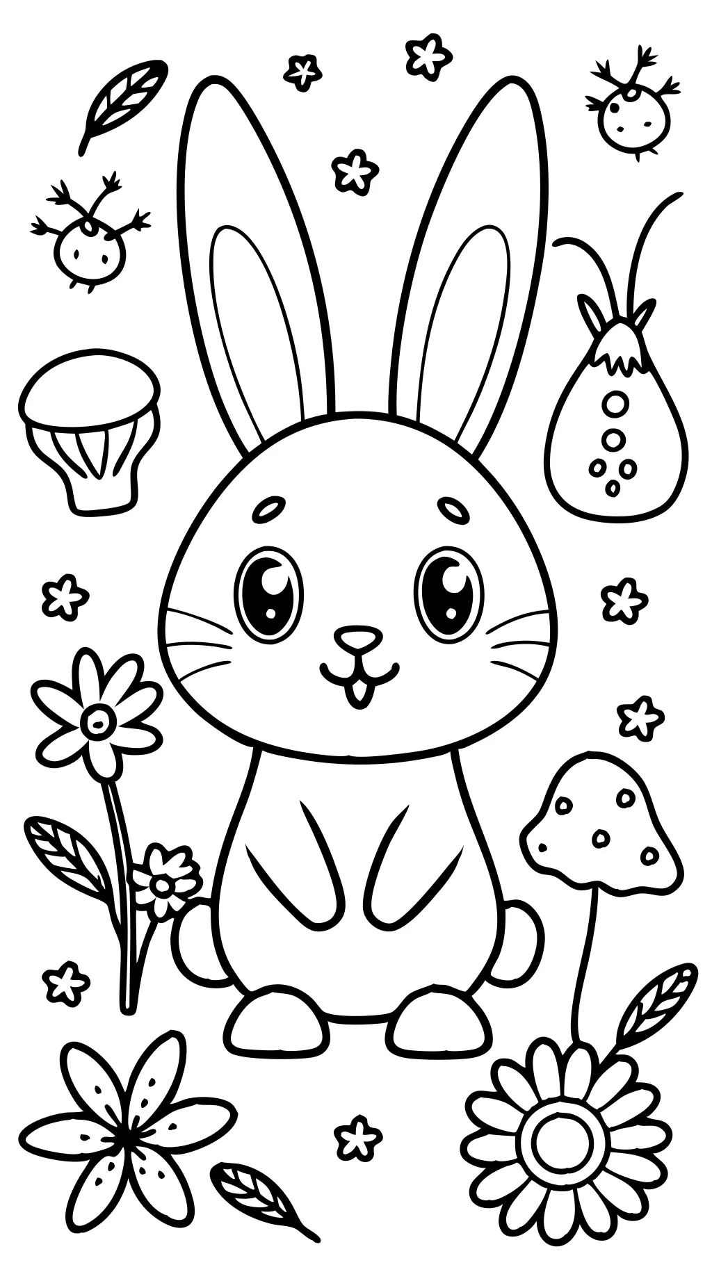 bunny coloring page